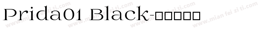 Prida01 Black字体转换